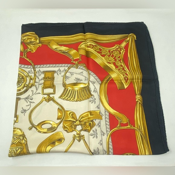 Hermes Vintage Silk Scarf Etriers Carre 90 By F.de La Perriere - Picture 7 of 16